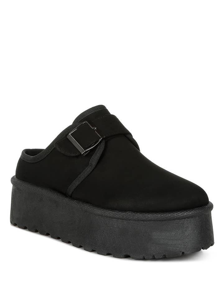 Mayfield Buckle Strap Fur Platform Classic Slip-On for wholesale by Rag Company