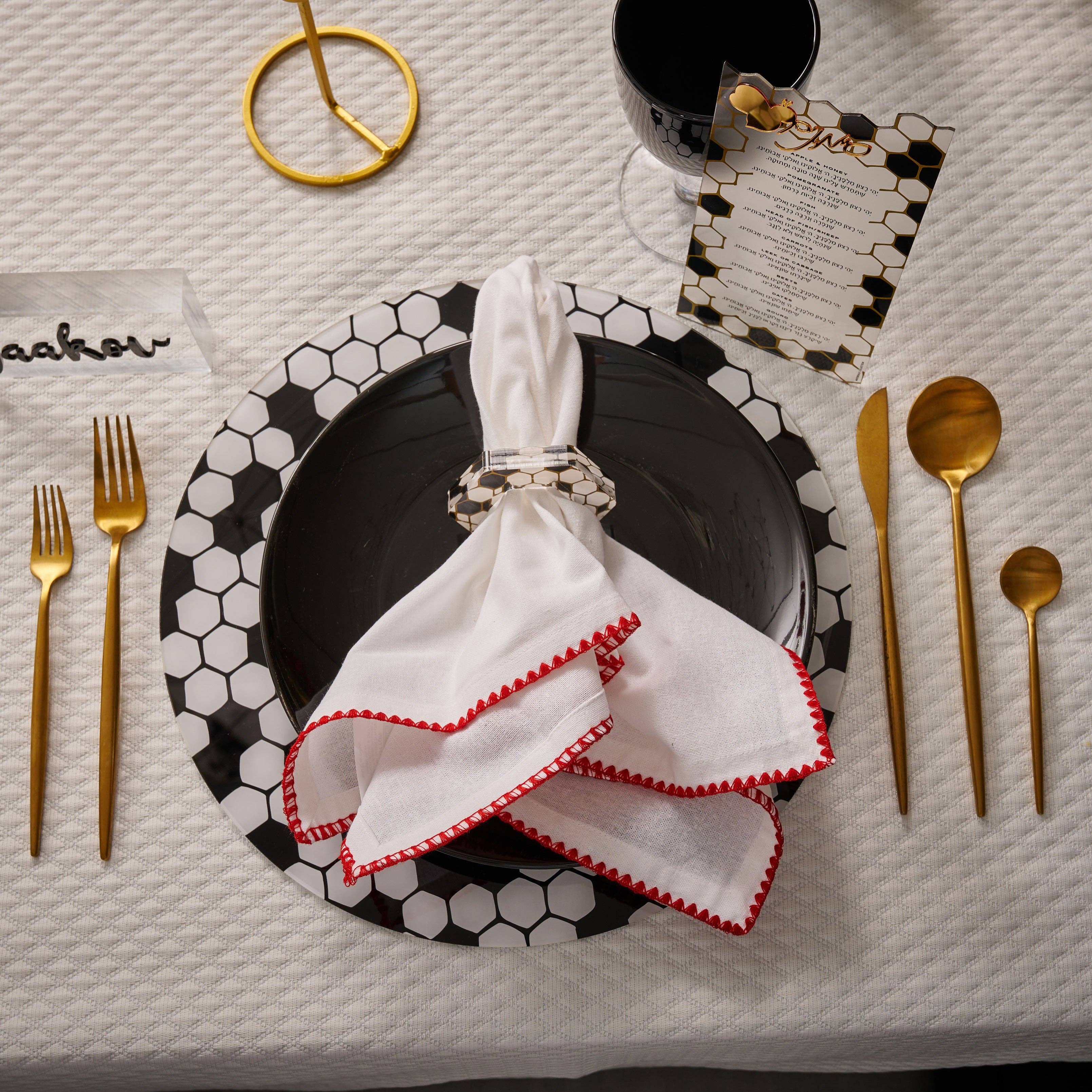 Waterdale Collection - Wholesale Napkin Ring - Onyx Napkin Rings1