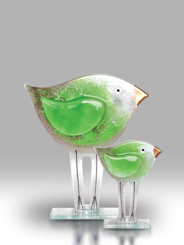 Birds - Lime for wholesale by Nobile Glassware Ltd.