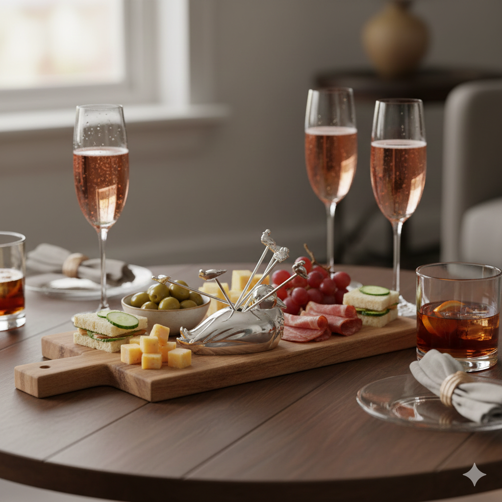 AULICA - Wholesale Tooth Picks/Party Picks - Duck skewers with stand - set of 61