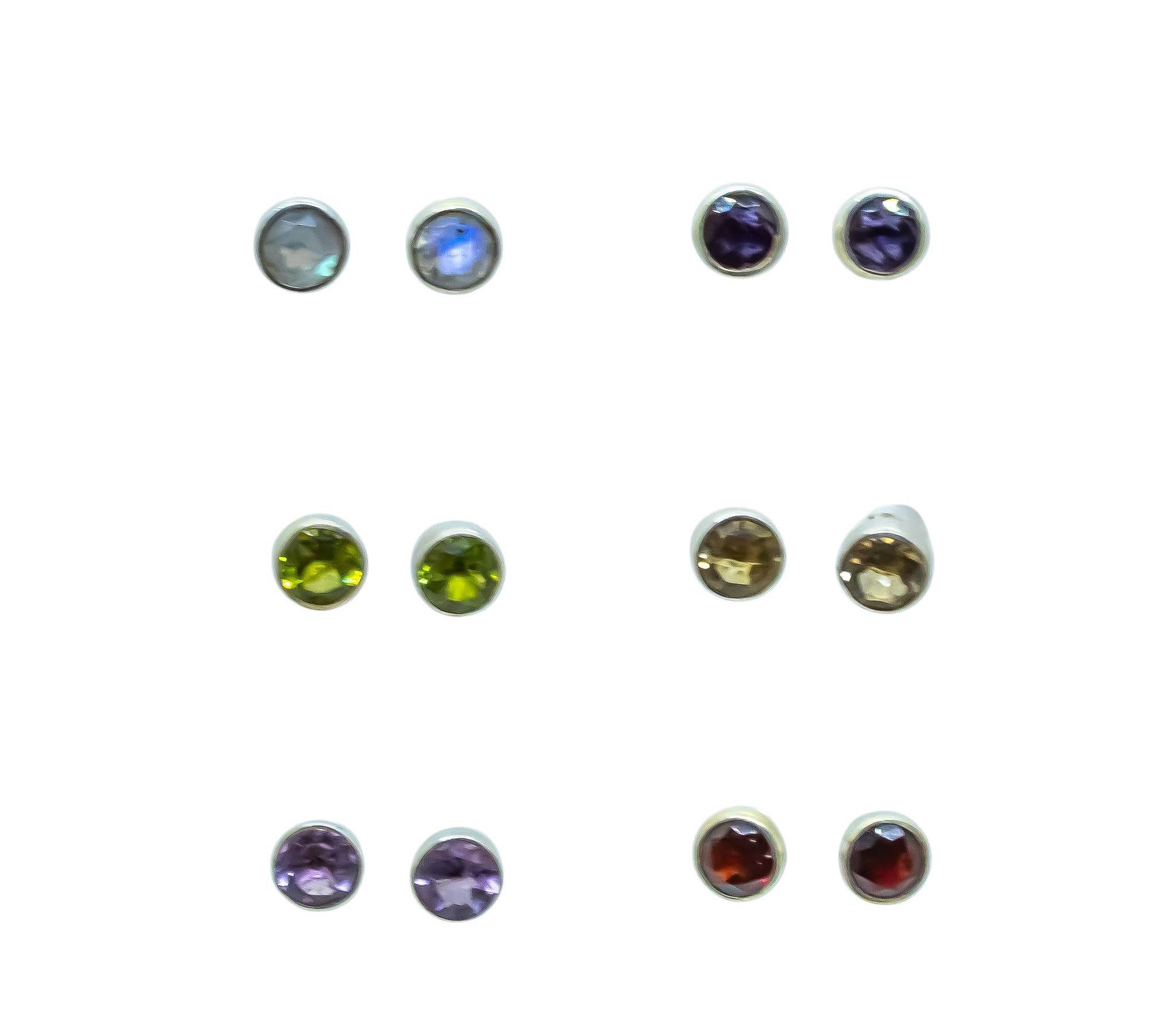 Quasar Gems USA - Wholesale Stud/Post Earrings - Gemstone Stud Earrings Sterling Silver 925   1