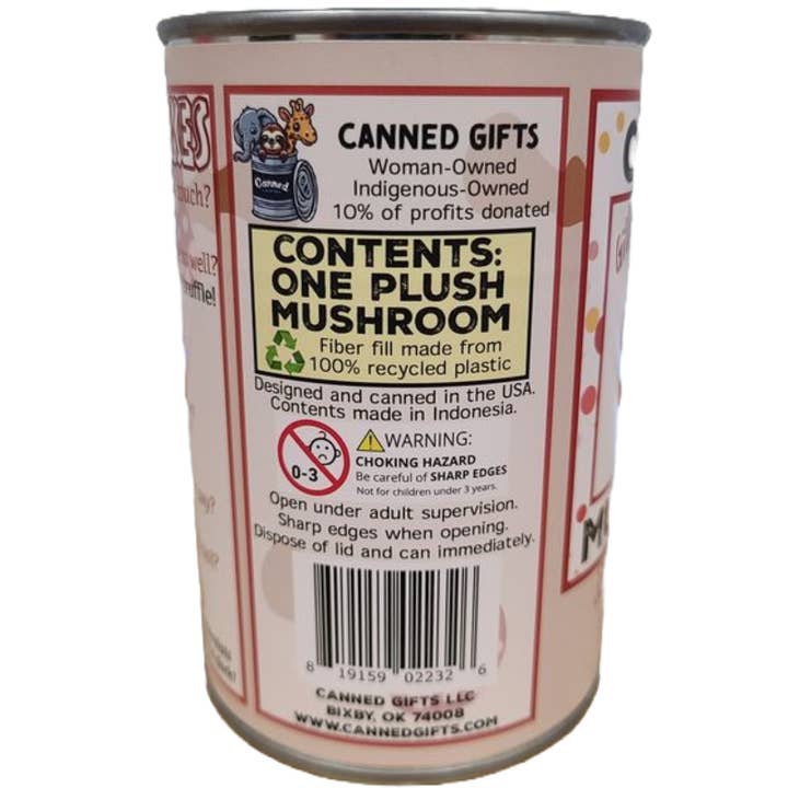 Canned Gifts – wholesale Skämtpresent/liten present – Konserverad svamp - Amanita svampplyschgåva i burk med skämt