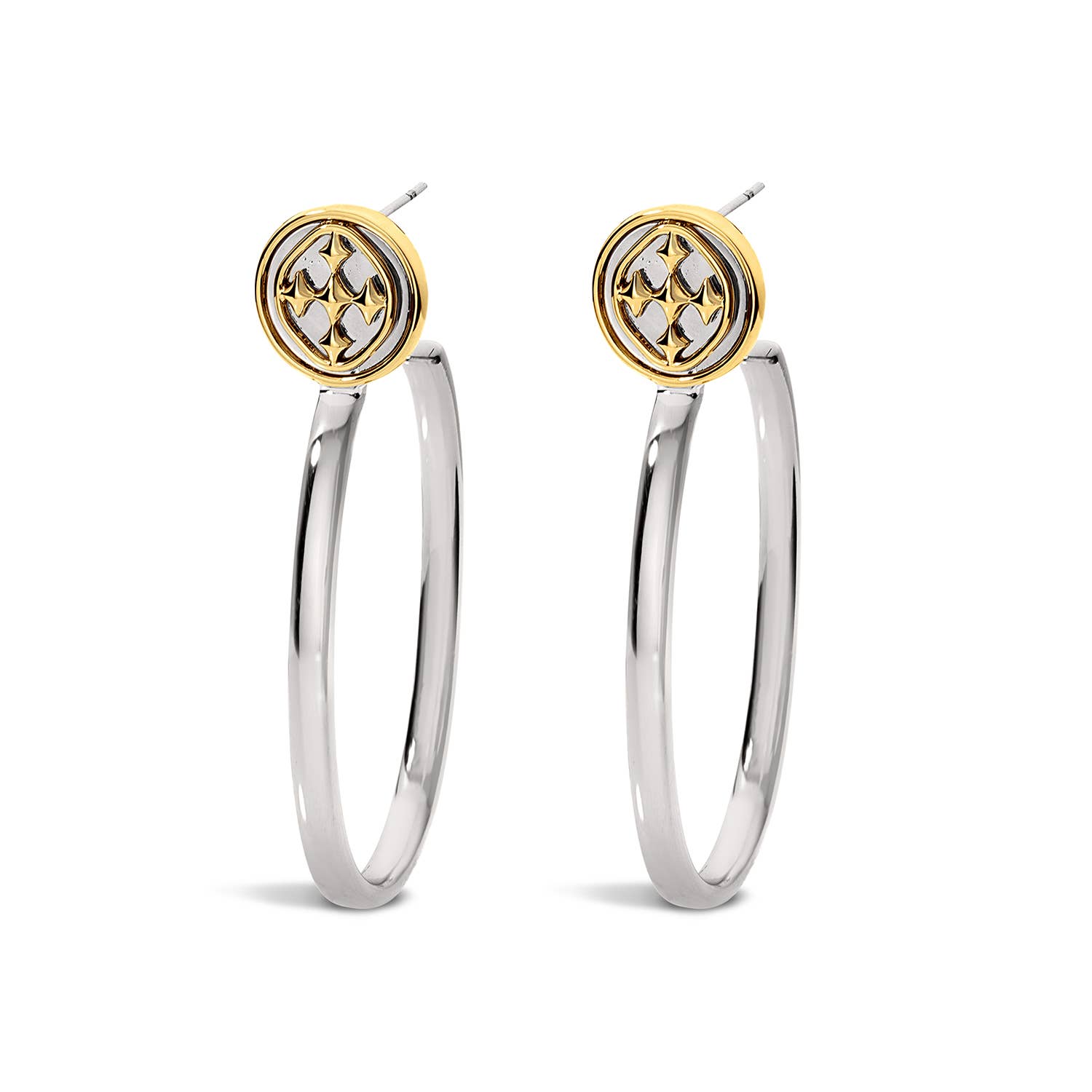 Gracewear Collection - Wholesale Hoop Earrings - medallion oval hoop earrings1