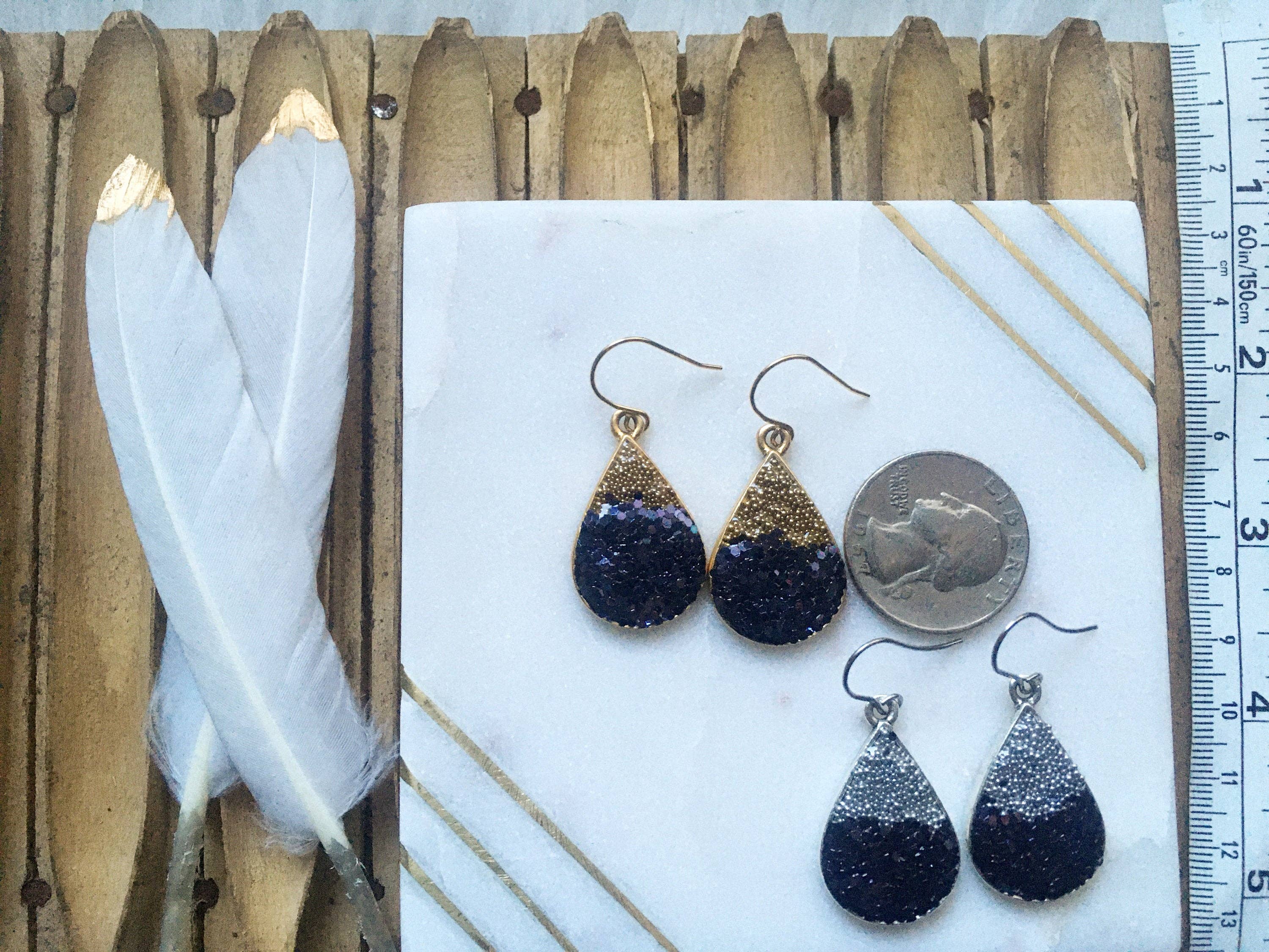 Jenica Jewelry - Wholesale Dangle Earrings - Navy Fade Teardrop Earrings1