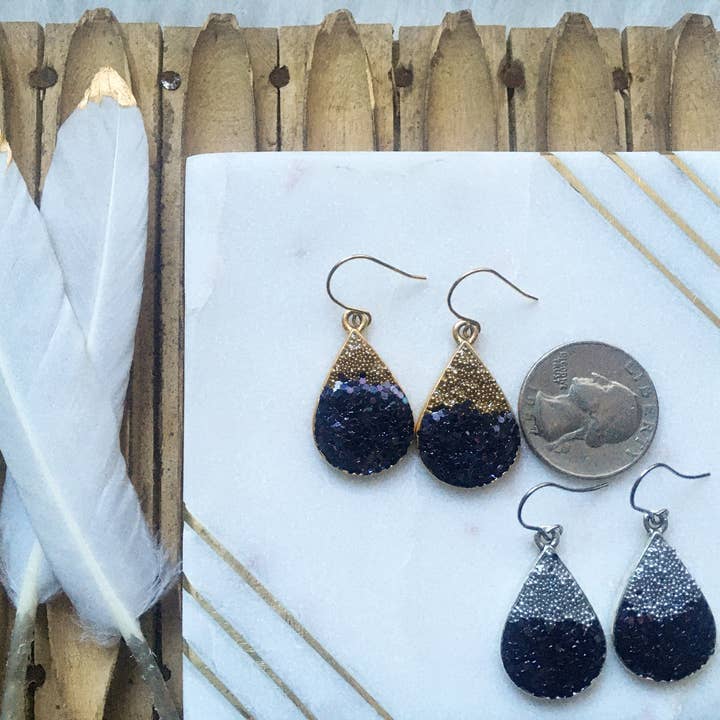 Jenica Jewelry - Wholesale Dangle Earrings - Navy Fade Teardrop Earrings1