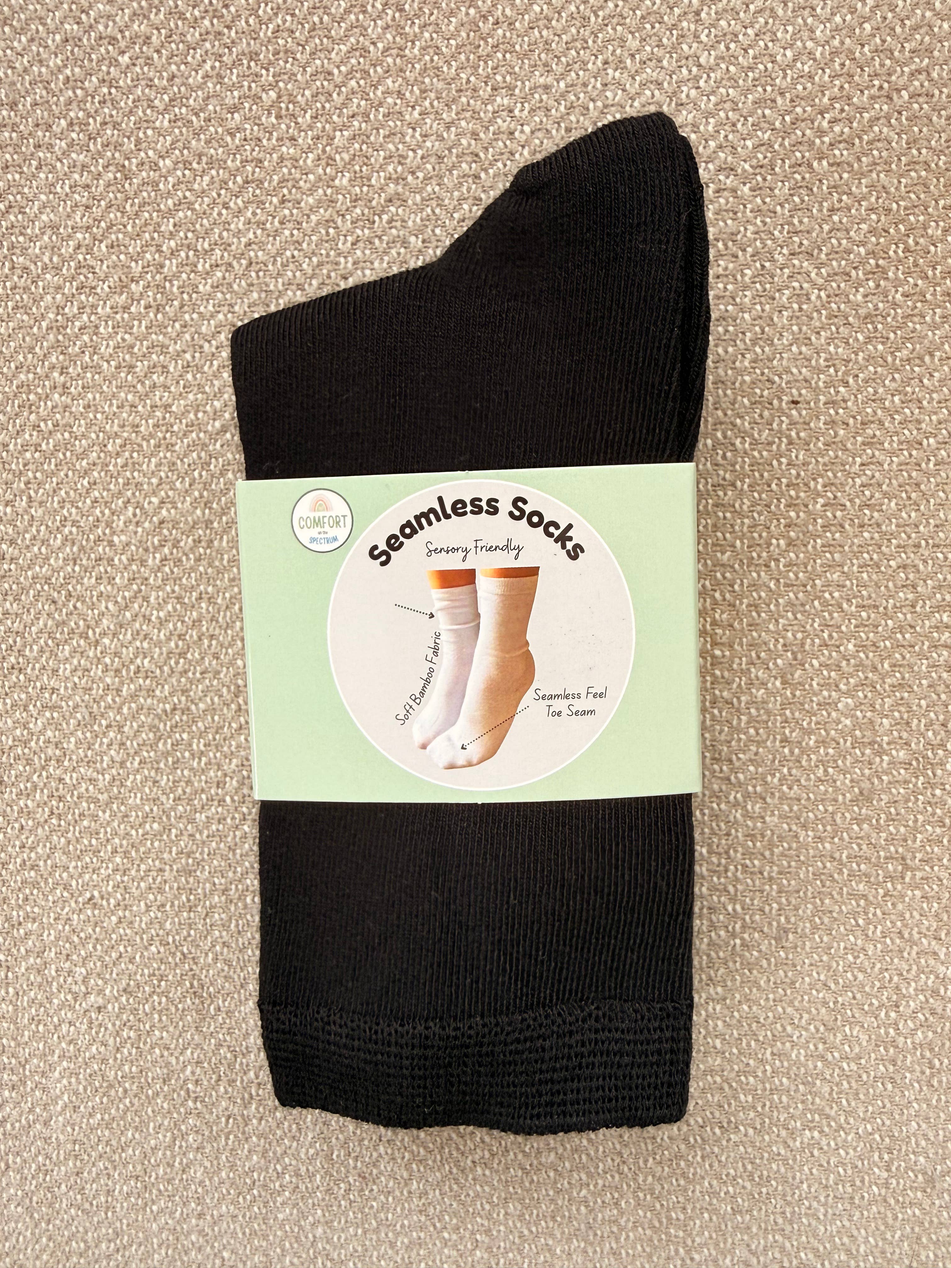 Comfort on the spectrum - Wholesale Socks - Kids - Kids Classic Soothe Step™ Sensory Socks - Black0