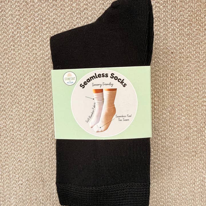 Comfort on the spectrum - Wholesale Socks - Kids - Kids Classic Soothe Step™ Sensory Socks - Black
