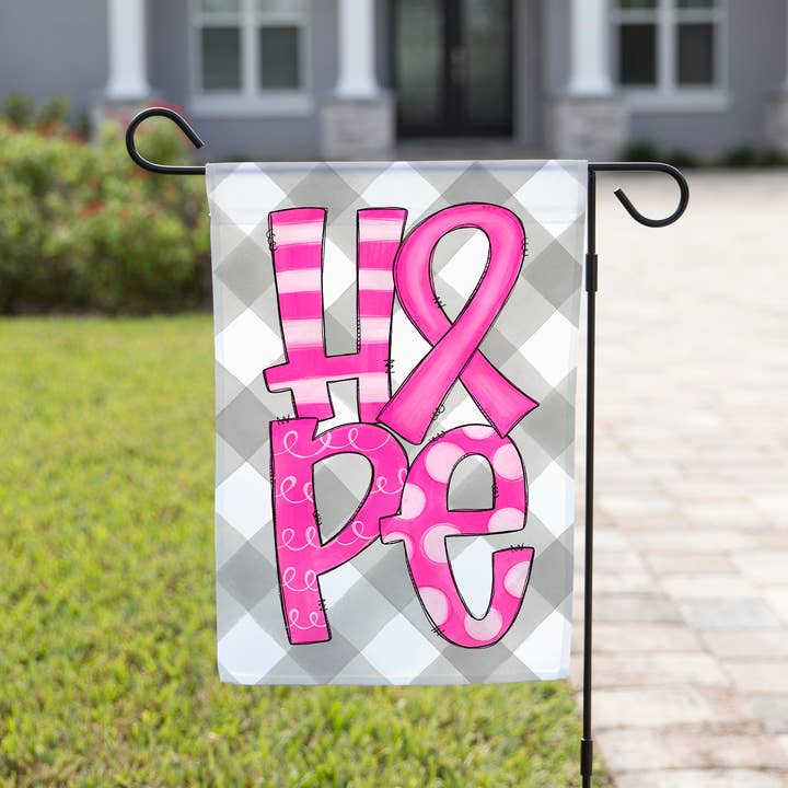 The Navy Knot - Wholesale Flag - Garden Flag - Breast Cancer HOPE Pink Ribbon