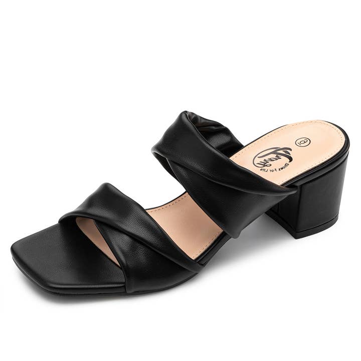 2" Square Toe Block Heeled Sandals for wholesale by Trary