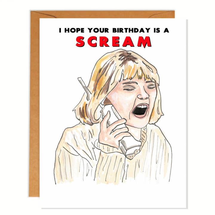 Scream Geburtstagskarte für den Großhandel von Kitsch Culture