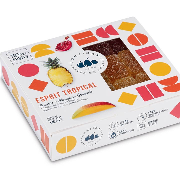 Confidas Tropical Spirit ’Lingots’ 140 g frugtpastiller for engroshandel hos Confidas