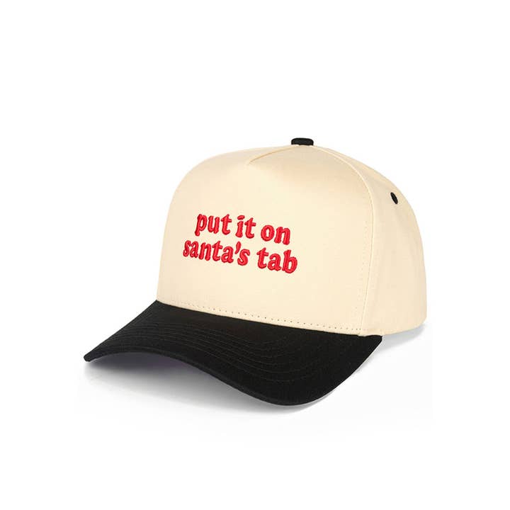 Madeline Love - Wholesale Trucker Hat - Women's - C.C PUT IT ON SANTA'S TAB Letter Christmas Theme Trucker Hat Baseball Cap