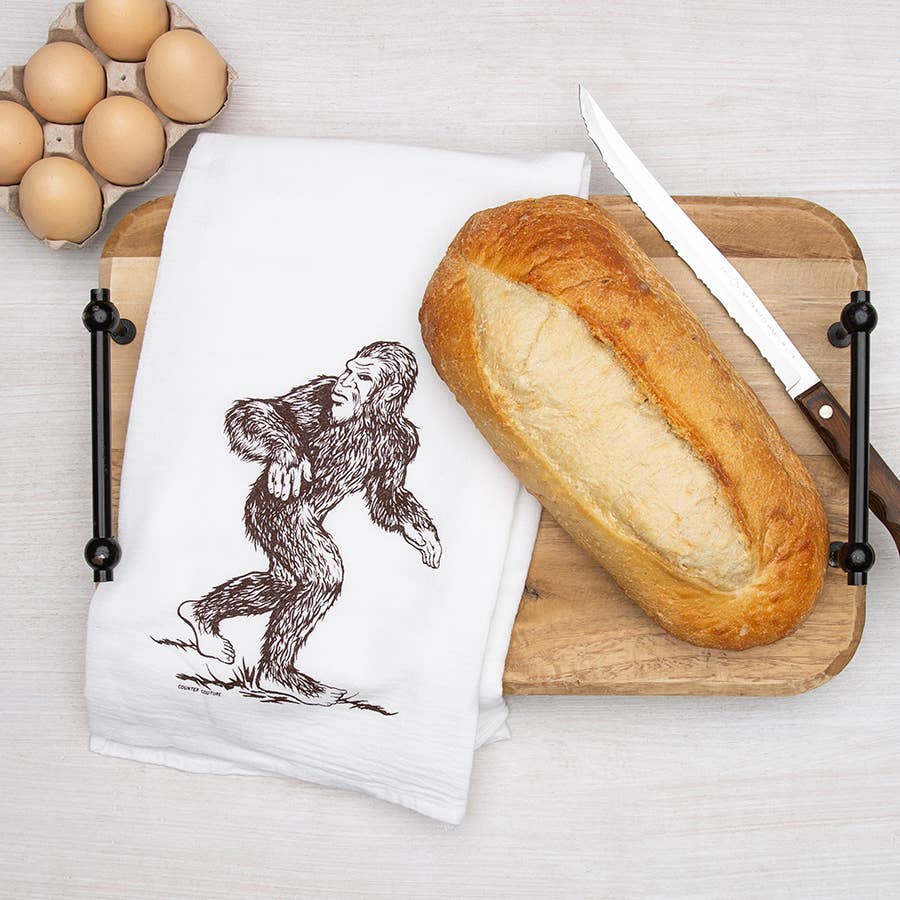 Counter Couture - Wholesale Tea Towel - Sasquatch Tea Towel | Made in USA | Hanging Loop1