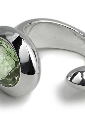Oval Maidan Ring Green Amethyst for wholesale by Sikara & Co.