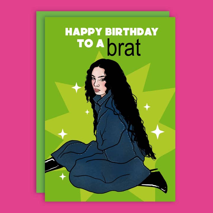 Studio Soph - Wholesale Birthday Card - Happy Birthday Brat Charli xcx Greeting Card