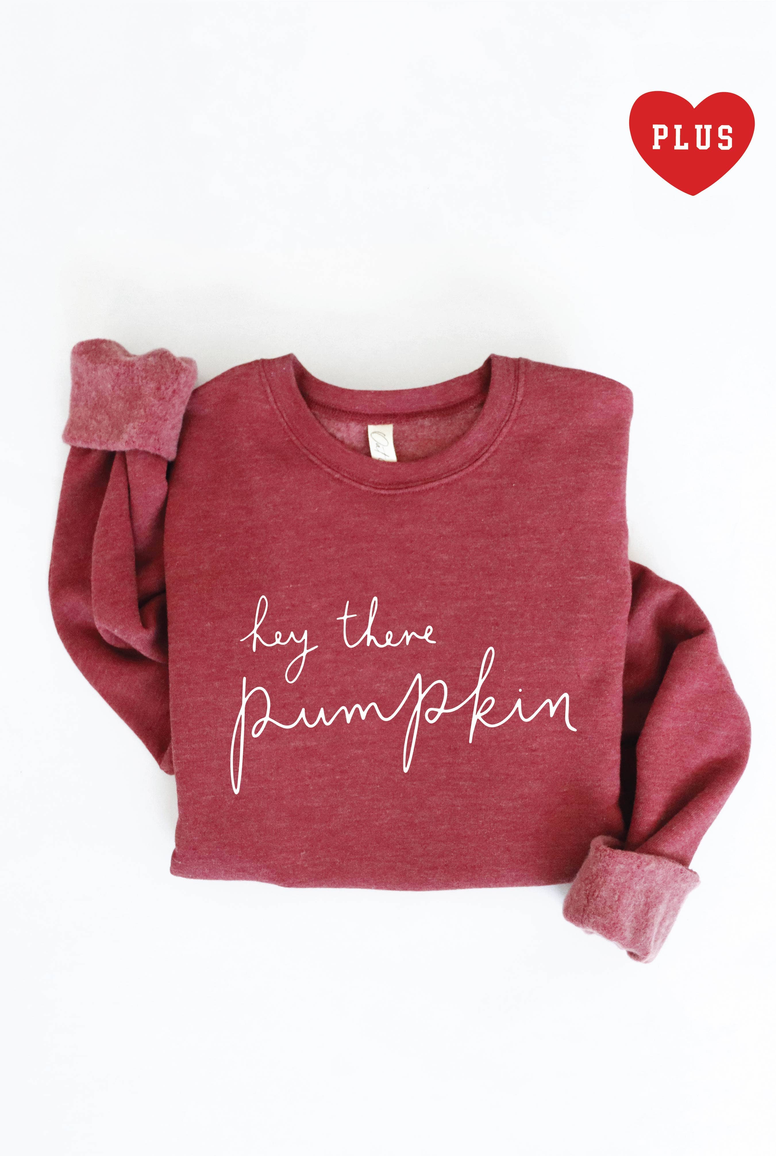 OAT COLLECTIVE - Wholesale Graphic Sweatshirt - Women's - HEY THERE PUMPKIN Plus Graphic Sweatshirt7