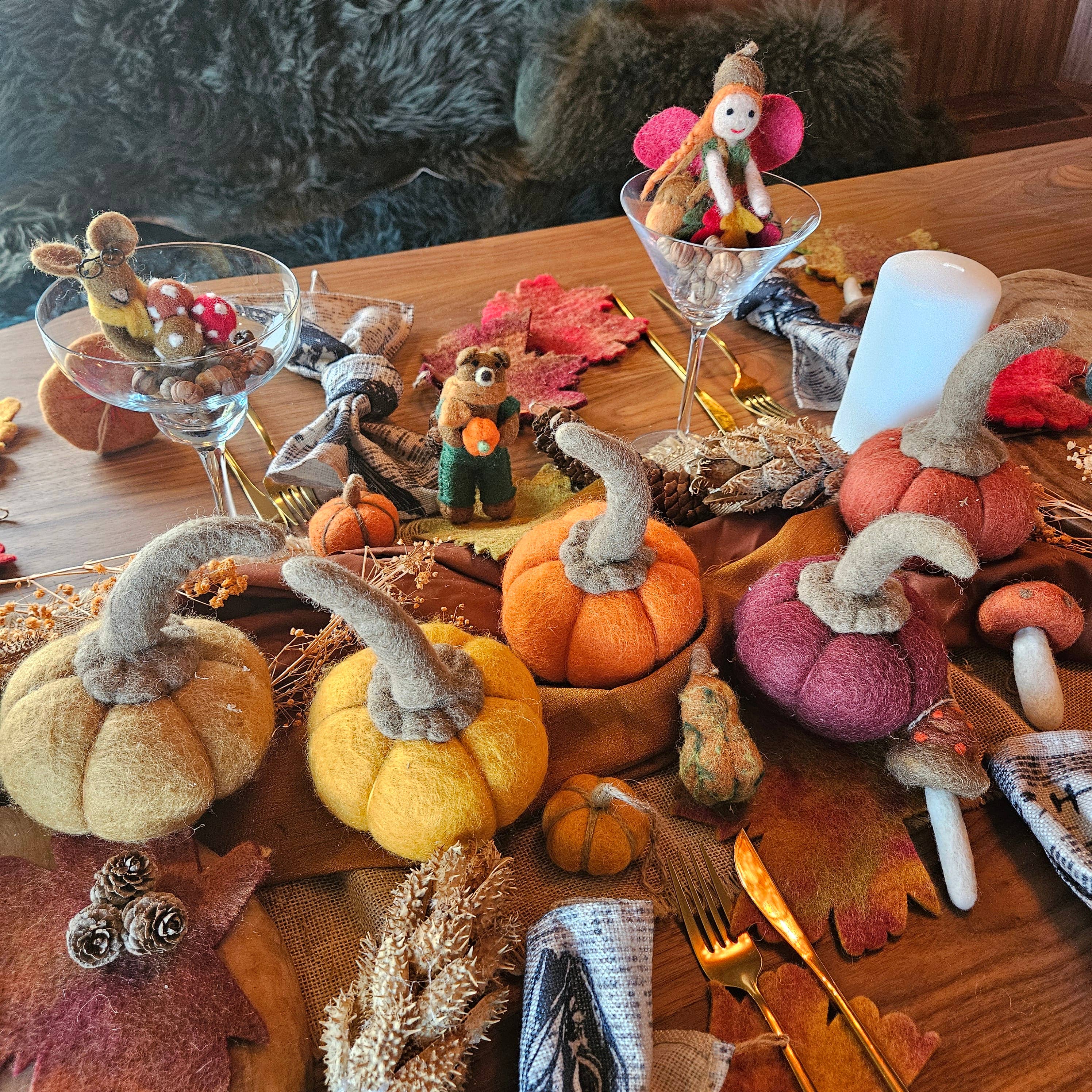Felt So Good – Engroshandel Pynt – Håndlavet nålefilt Oliver the Mouse Autumnal Decotion5
