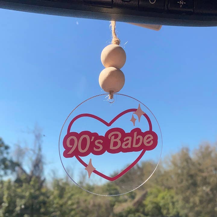 90s Babe Heart Car Charm for wholesale by Cavella Co.