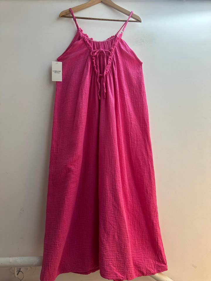 LORIANE - Wholesale Dress - Women's - 21876 Long cotton gauze dress3