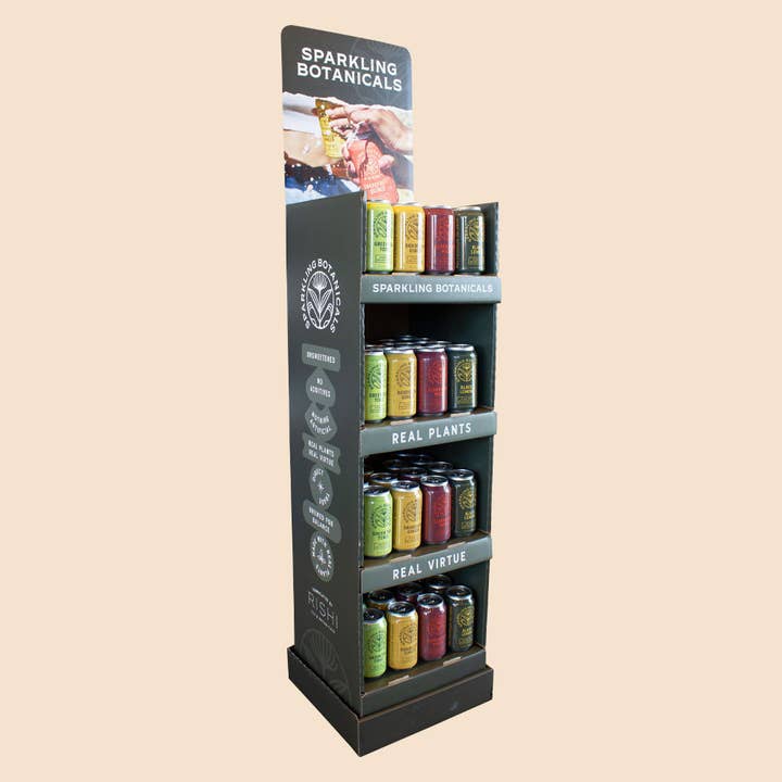 Rishi Sparkling Botanicals - Wholesale Retailer Display - Food & Drink - Sparkling Botanicals by Rishi Tea Display Case Shipper