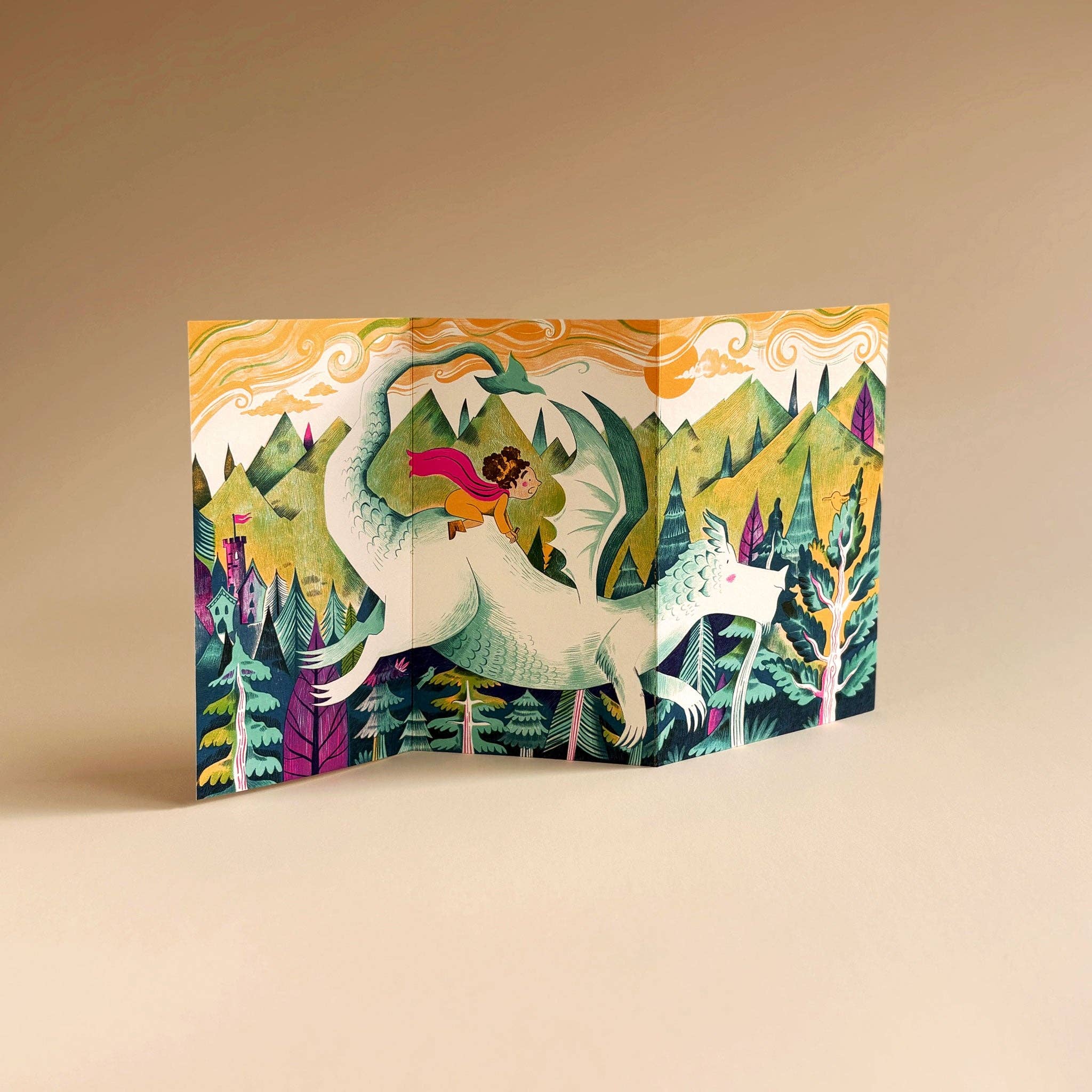Olive Press Publishing – wholesale Everyday greeting card – Can You Keep a Secret? concertina card by Melissa Castrillón