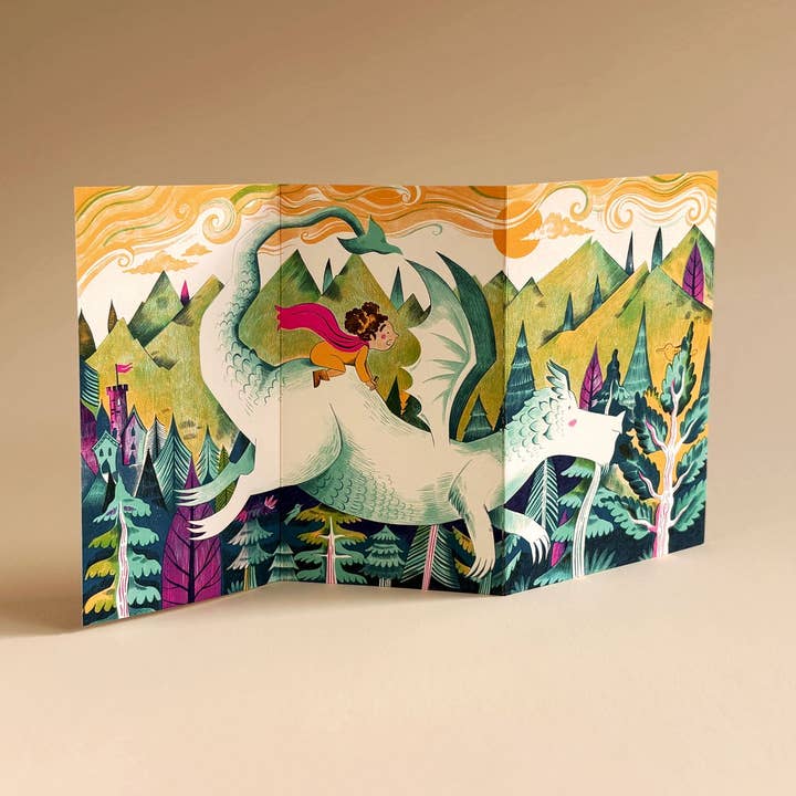 Can You Keep a Secret? concertina card by Melissa Castrillón for wholesale by Olive Press Publishing