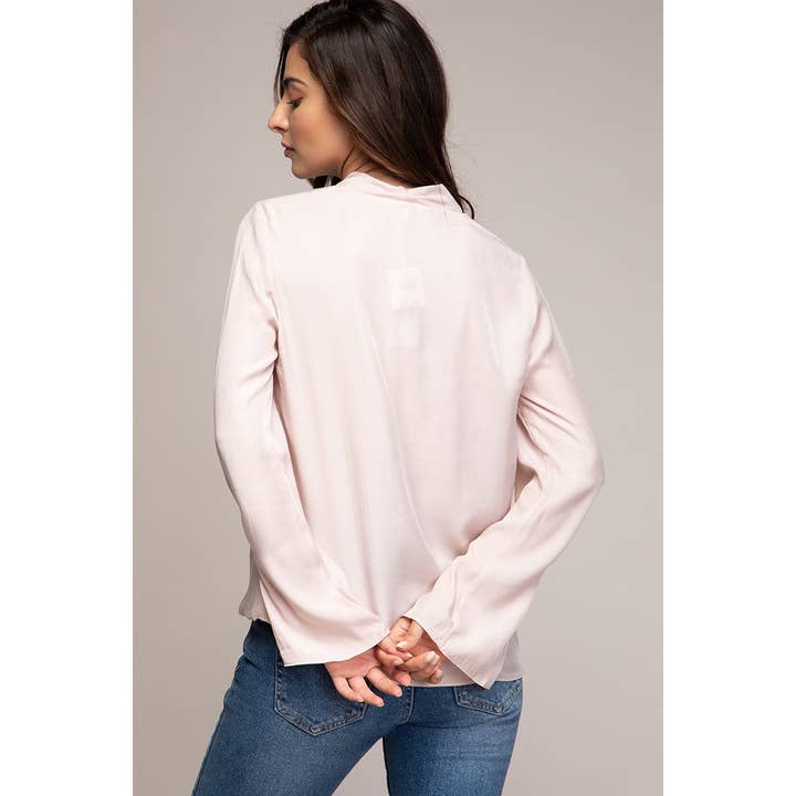 Naked Zebra Rack - Wholesale Blouse - Women's - Surplice Twisted Detail Long Sleeve Blouse7