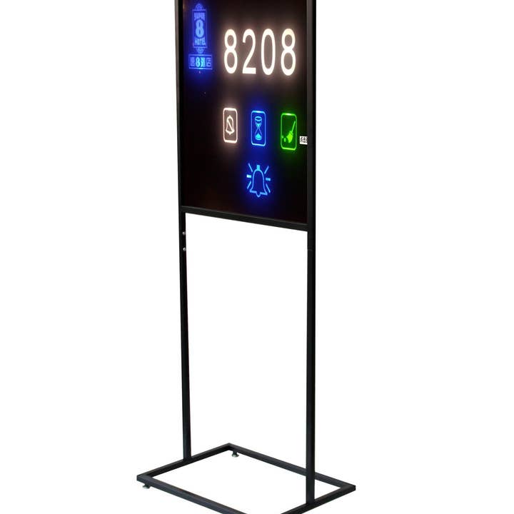 21.5 x 28 Poster Stand for Floor, Top Insert, 2 Sided, with Floor Levelers - Black 119351 for wholesale by FIXTUREDISPLAYS