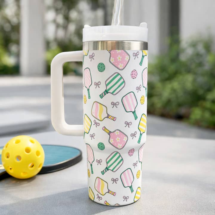Pickleball 30oz Tumbler- Buer Multi Paddle for engroshandel hos Born to Rally