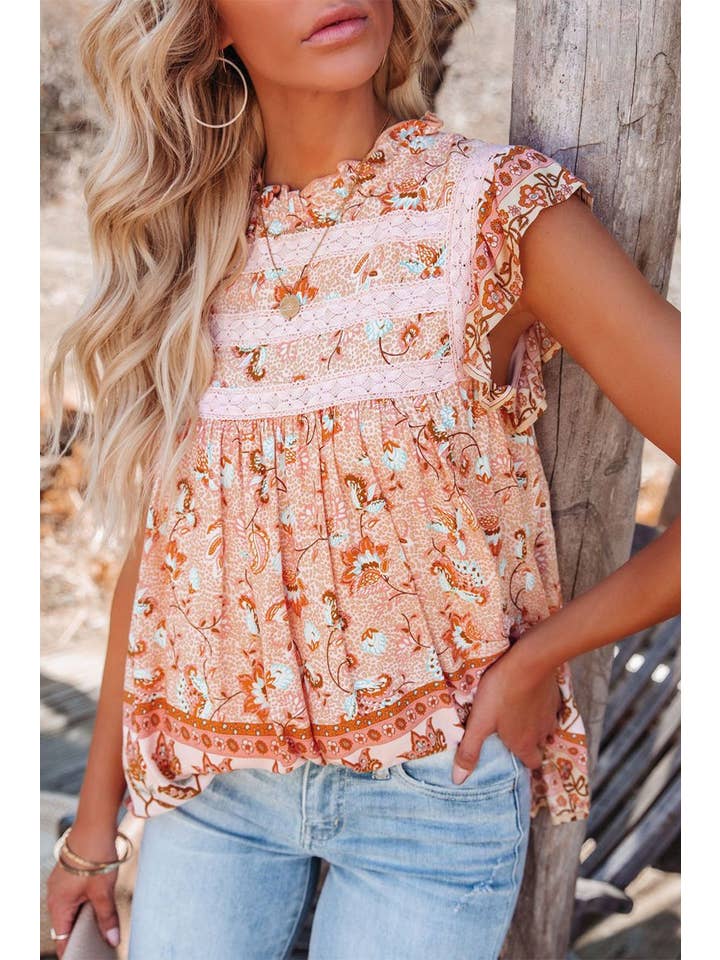 NAOMI & CO PTY LTD - Wholesale Blouse – Women’s - Everest Crochet Top - Peach5