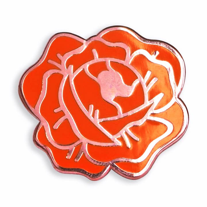 Red Rose Enamel Pin for wholesale by Arlo Goods