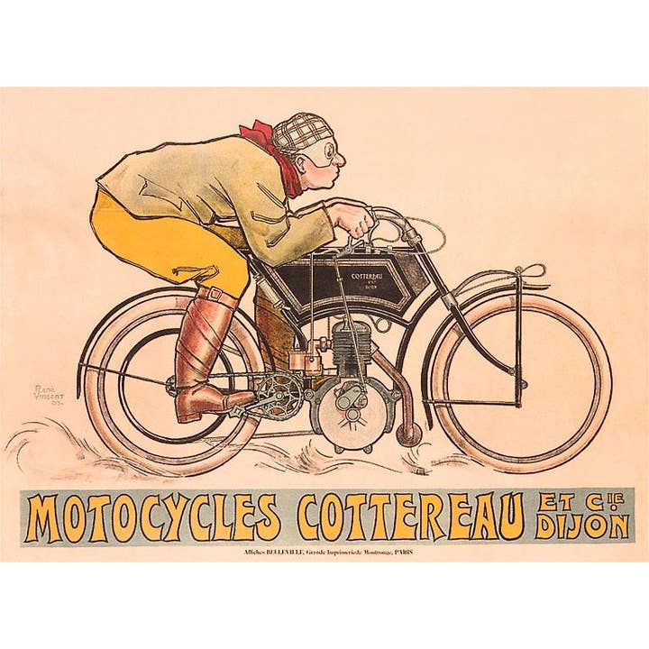 Found Image Press - Wholesale Magnet - Magnet CY-113 Cottereau Motorbike