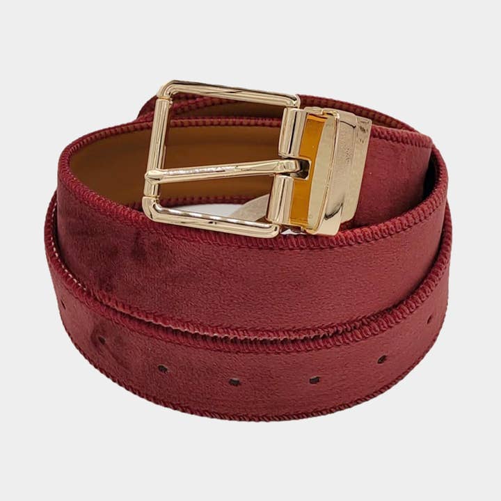 Cinturón de gamuza sintética sólida para venta al por mayor de Sensibling Corp.