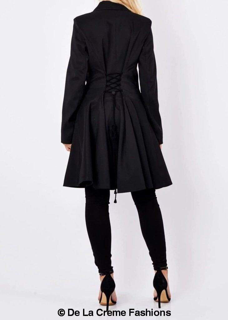 De La Creme Fashions – Engroshandel Frakke - Dame – Dame Forår/Sommer Dobbelt Breasted Flary Mac Coat2