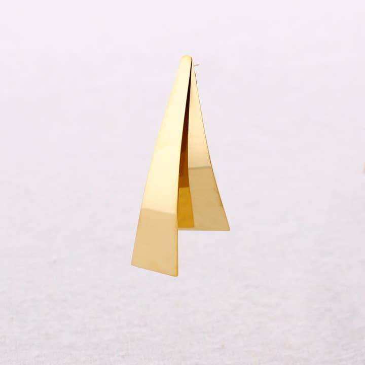 Double Triangle Steel Earrings for wholesale by Sonata