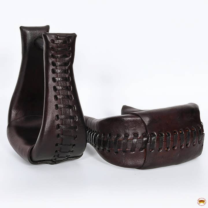 HILASON - Wholesale Horseback Riding Gear - HILASON W. Saddle Bell Dark Oil Leather H. Stirrups | Equestrian2