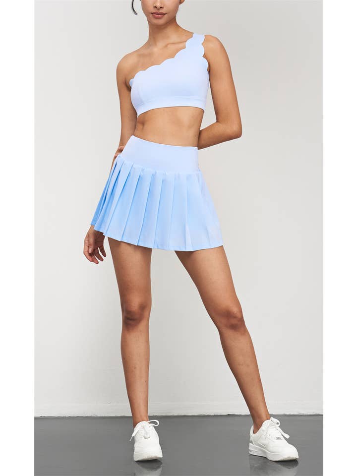 91thelabel – wholesale Sportbehåar – Dam – Helena Scalloped Sport-BH med en axel