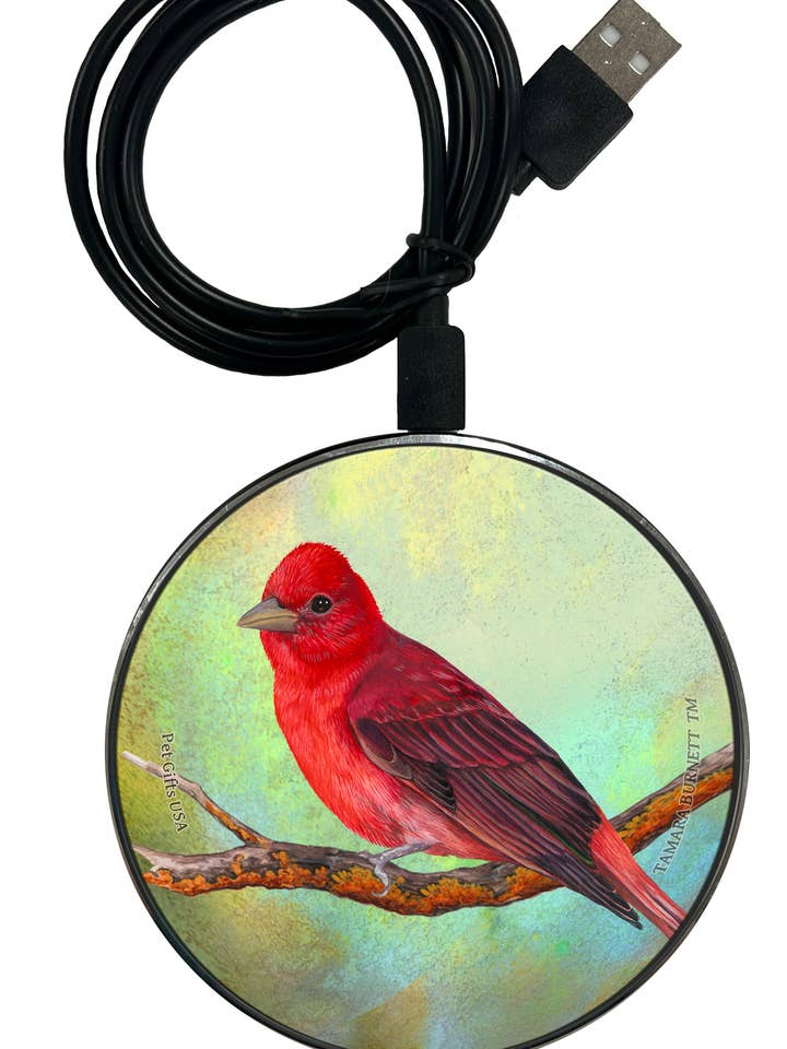 Summer Tanager - Zoomies Phone Charger for wholesale by Pet Gifts USA, LLC