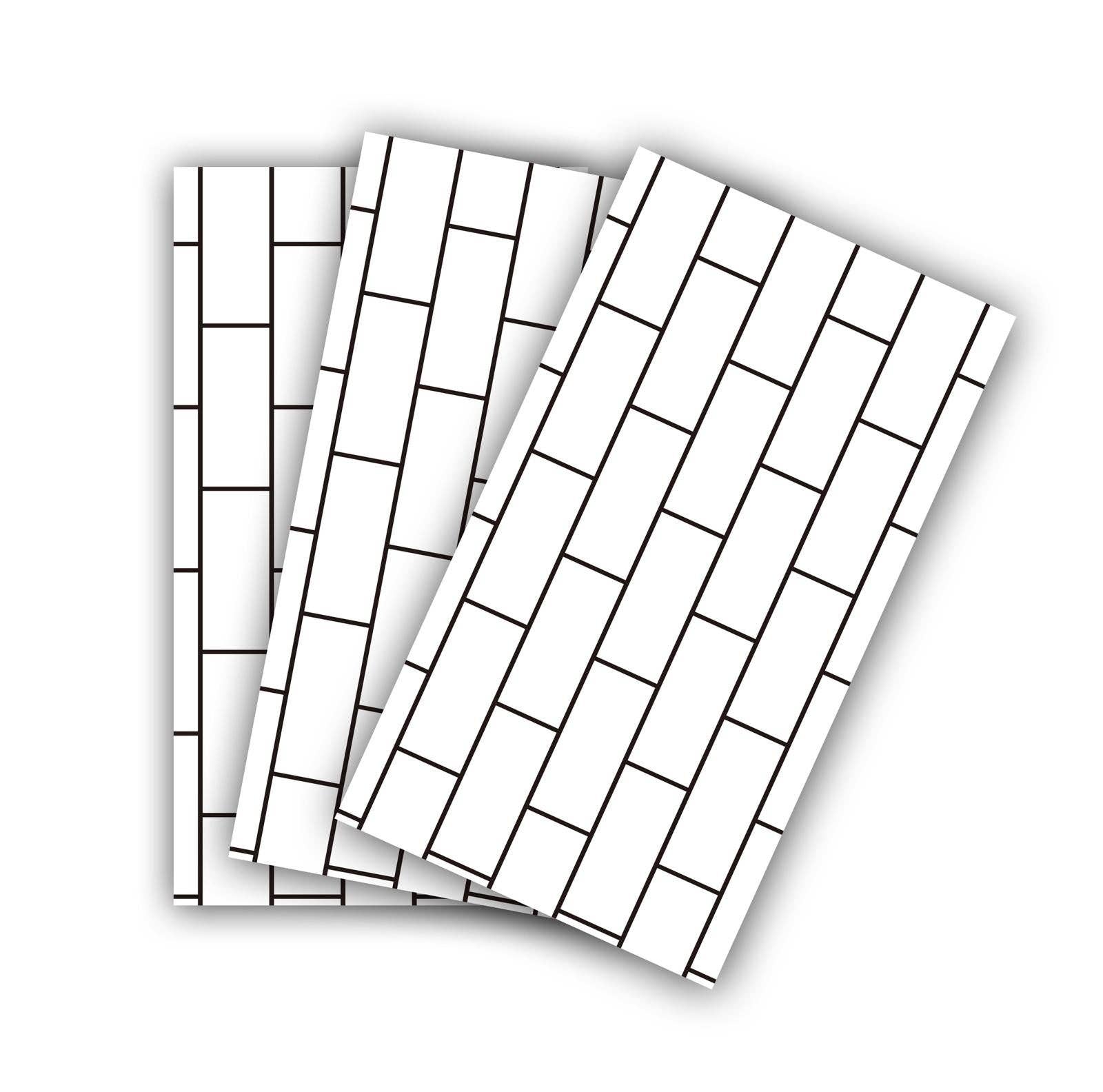 J&V TEXTILES - Wholesale Wall Accent - 6 Pack of Marble Peel and Stick Backsplash Waterproof Washroom Wall Panels - 11.8"x23.6"0