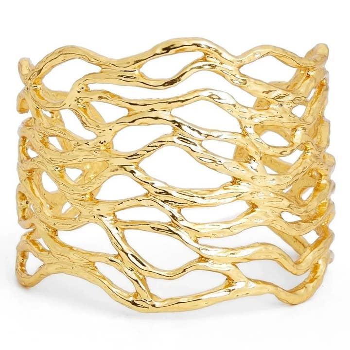 Statement opengewerkte manchetarmband voor wholesale door KARINE SULTAN