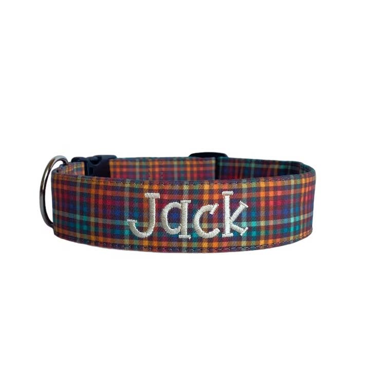 Collier pour chien en flanelle d'automne par Duke & Fox® pour la vente par Duke & Fox