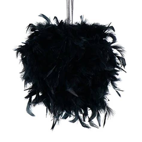 Chandelle Feather Poms - Sort - 12" for engroshandel hos Zucker Feather Products