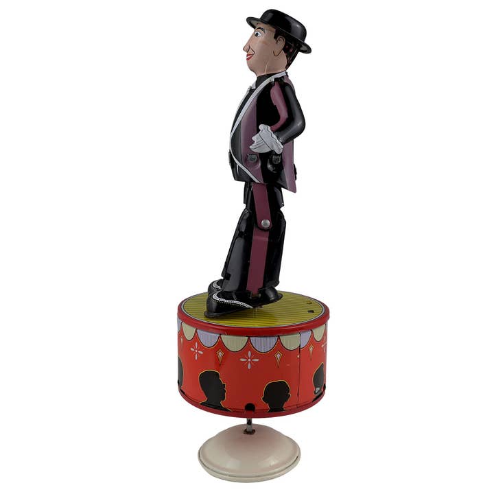 Tribal Trade GmbH – Brinquedo clássico - Crianças por atacado – Torneira de brinquedo de lata chapa de metal preto roxo sapateiro dançarino6