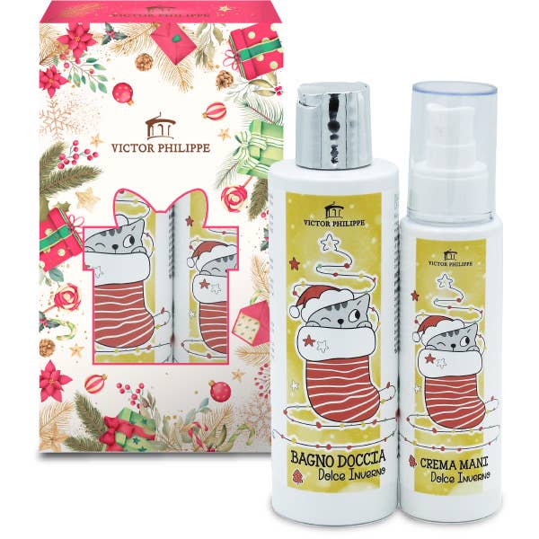SWEET WINTER CAT SET (200 ml de banho, 100 ml de creme para as mãos) por atacado de Victor Philippe