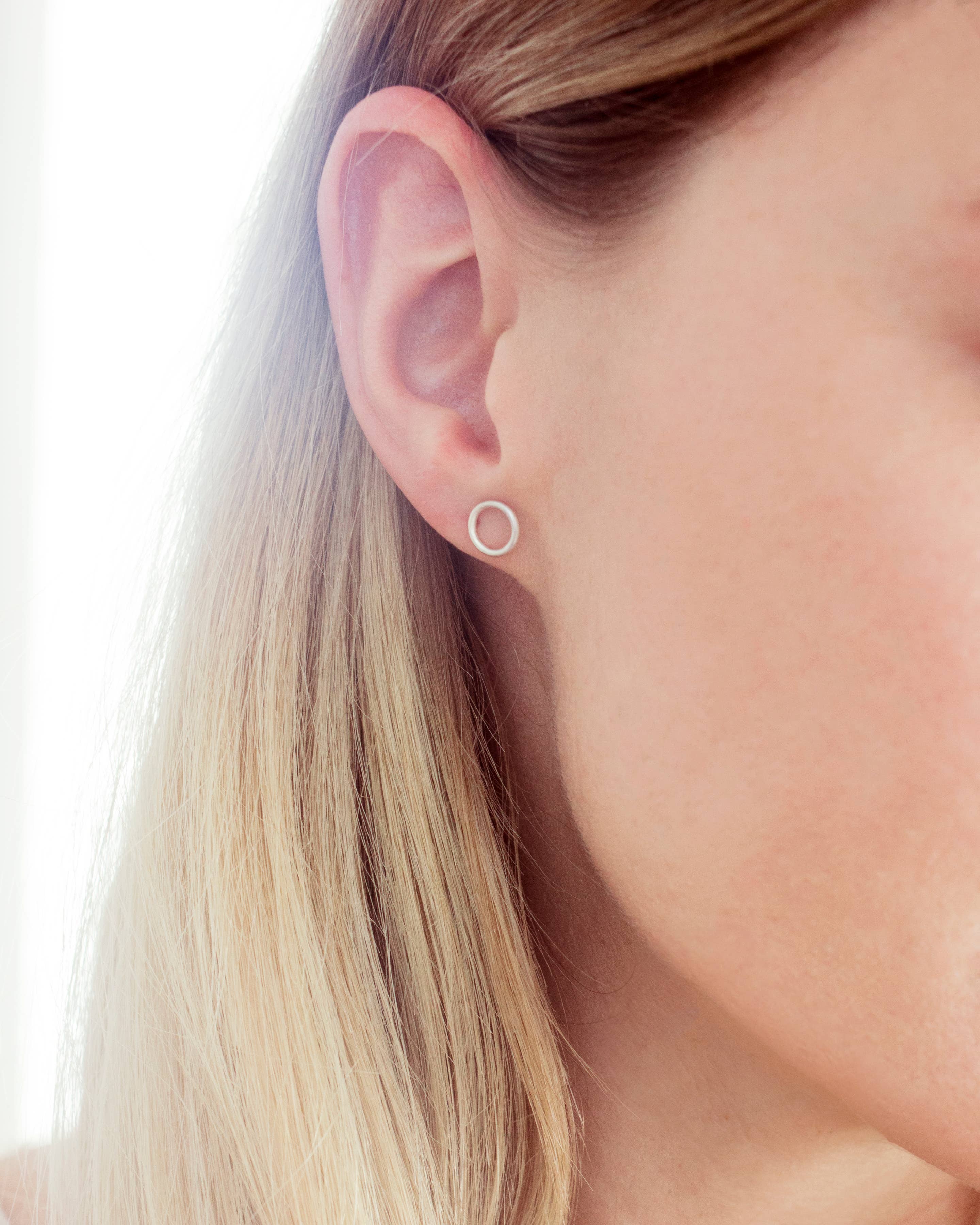 Fawn And Rose - Wholesale Stud/Post Earrings - Tiny Open Circle Studs1