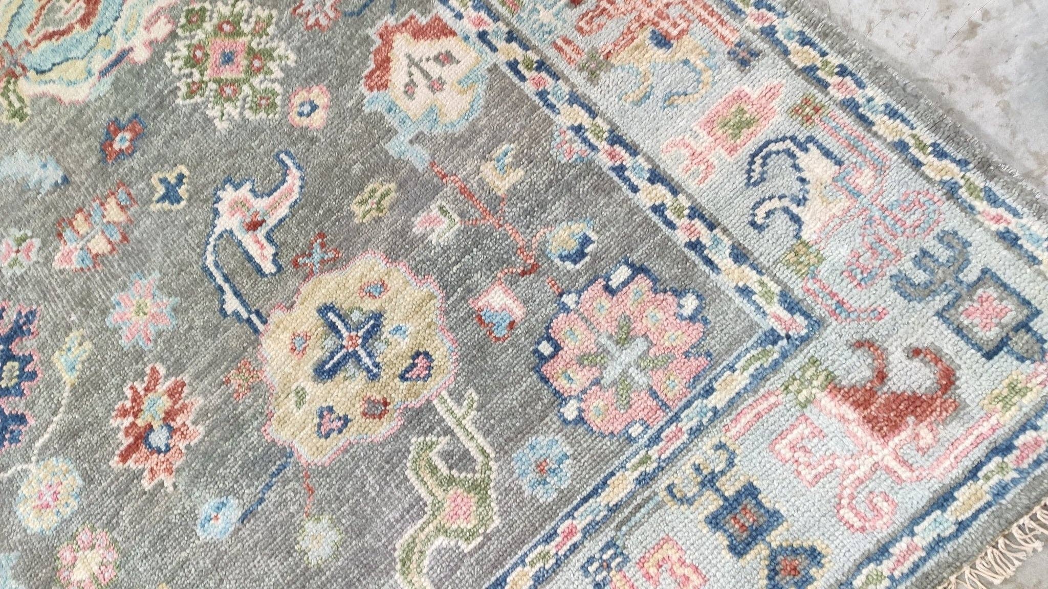 Banana Manor Rug Co. - Wholesale Area Rug - Bianca  8x10 Grey Hand-Knotted Oushak Rug18