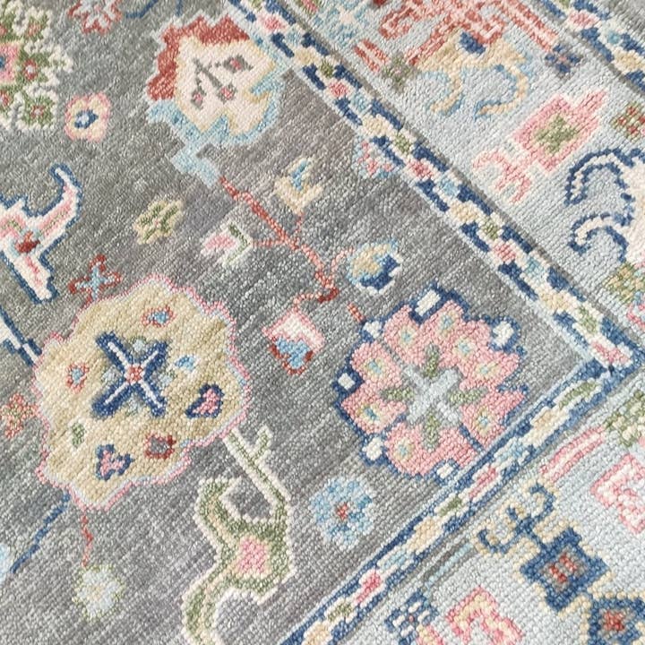 Banana Manor Rug Co. - Vente Tapis - Tapis Oushak noué à la main Bianca 8x10 gris18