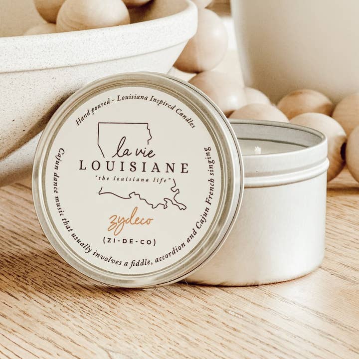 La Vie Louisiane - Wholesale Travel Candles - La Vie Louisiane
ZYDECO - 8oz Tin0
