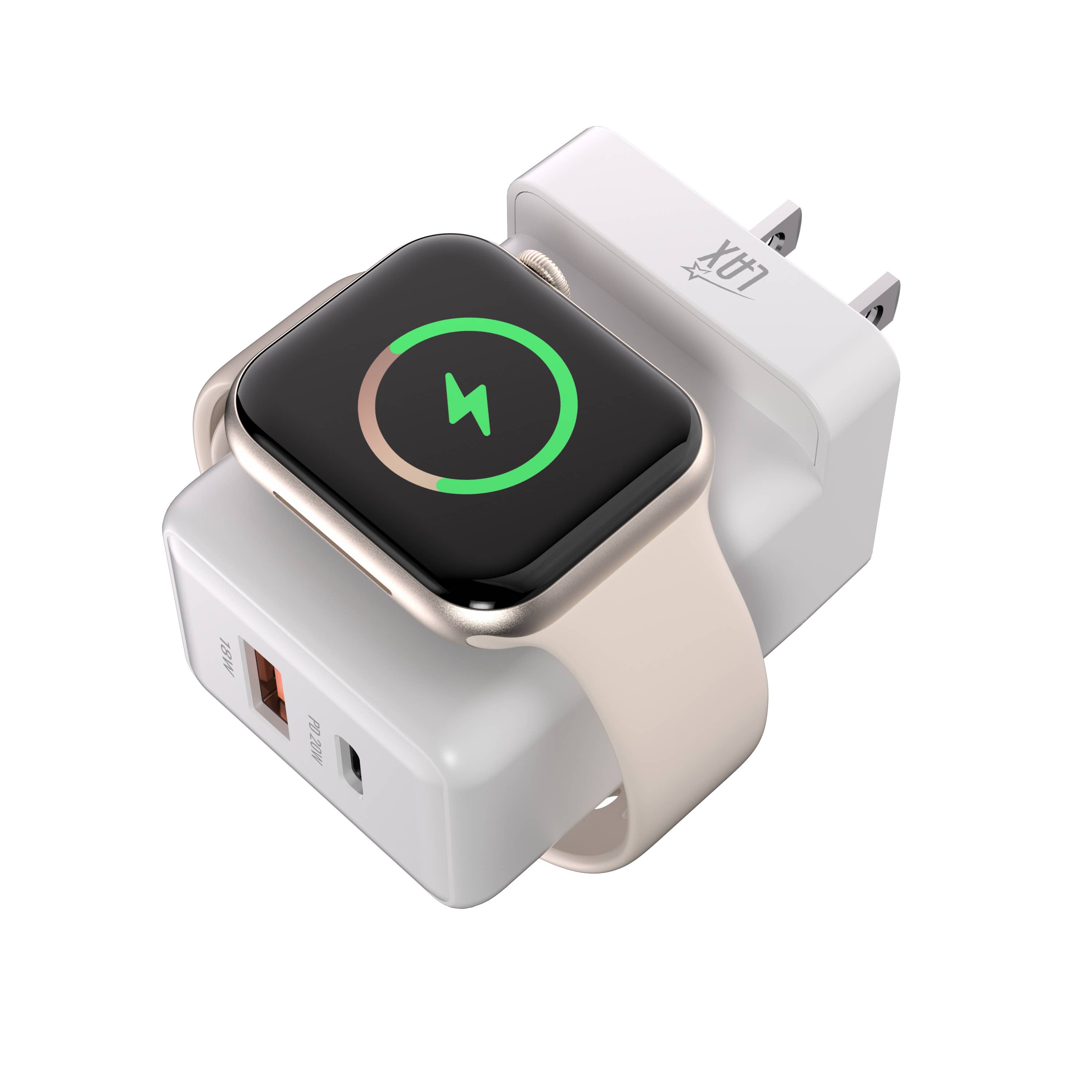 LAX Gadgets - Wholesale Portable Charger - Rapid Wall Charger with Apple Watch Charger Retail Pack