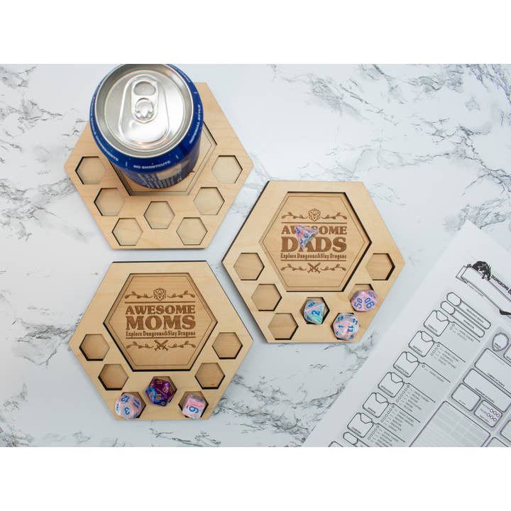 Freckled Lion Workshop - Wholesale Dice - D&D Dice Tray Coasters, 23 Choices (14 Classes + Others)9